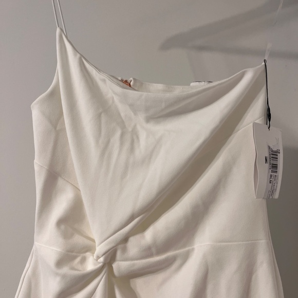 Nookie Lust One-Shoulder Gown Ivory Maxi Dress $339US Size L Made In Australia - Picture 9 of 14